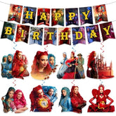 Movie Birthday Decorations, Movie Theme Happy Birthday Banner Hanging Swirls, Party Supplies For Girl Boys Birthday Party, Popular Happy Birthday Decorations