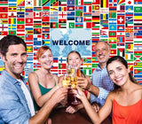 World Flags Banner Decorations - 230 Country Flags, Olympic Party Welcome Backdrop, Multicultural Door Decor