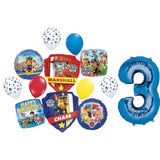 Anagram Paw Pups on Patrol Chase and Marshall 3rd Birthday Party Supplies Police and Fire Rescue Badge Balloon Bouquet Decorations