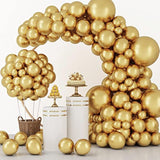 Metallic Gold Balloon Garland Kit: 129-Piece Party Decoration