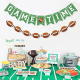 2 Pcs Game Time Football Banner - Garland for Game Day & Sports Party Decor