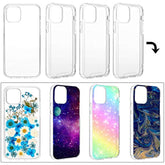 4 Pieces Clear Diy Phone Case Compatible With Iphone 12/12 Pro 6. 1 Inch Transparent Epoxy Resin Anti-Slip Mobile Phone Junk Cases Including 2 Hard Shells And 2 Soft Shells