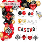 Casino Party Decorations Set β Poker Balloons, Backdrop & Centerpieces for Vegas-Themed Events
