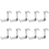 10 Pcs Over The Door Hooks Z-Shaped Hanging Hooks Dual Head Fits 3/4" And 1-3/4" Door Widths, Stainless Steel Reversible Single Hanger Hook For Door, Kitchen, Cabinet, Cupboard, Drawer