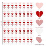 Valentines Decorations Red Pink White Rose Gold Glitter Heart Garland Strings - 8 Packs Paper Heart Garland Banner For Valentine'S Day Mothers Day Wedding Birthday Bridal Shower Home Hanging Decor
