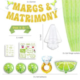 Margs And Matrimony Bachelorette, 65 Pcs Margs And Matrimony Decorations, Margarita Bachelorette Party Supplies, Mexican Fiesta Wedding Bridal Shower Party