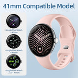 Sport Bands Compatible for Google Pixel Watch 3/4 41mm 45mm Band/Google Pixel Watch 2/1 for Women Men, Soft Breathable Bracelet Bands for Smartwatch