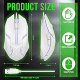 10 Pack Black Usb Wired Mouse Bulk 1200 Dpi Rgb Optical Computer Mouse 3 Button 7 Color Led Backlit Wired Ergonomic Usb For Gaming Office Desktop Laptop Gamer Computer
