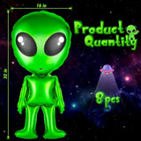 8 Pcs Alien Balloons 32 In Green Alien Inflatable Funny Inflatable Alien Balloon Blow Up Alien For Halloween, Christmas, Birthday Alien Party Decoration