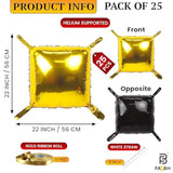 25 Pcs Black & Gold Balloon Wall Backdrop 22in Double-Sided Party Decor