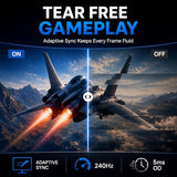27 240Hz Curved Gaming Monitor, 1500R Va, Fhd 1080P, Hdr, 99% Srgb, Premium Adaptive-Sync, 5Ms Od, Hdmi & Displayport, Fps/Rts Modes, Pc & Console Compatible, American Seller