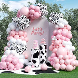 Pink Cow Balloon Garland Kit Cowgirl Baby Shower, Farm & Western Party Decorations