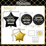 Happy Birthday Decorations For Men?Black And Gold Better With Age Foil Balloon?Adult Birthday Party Decorations