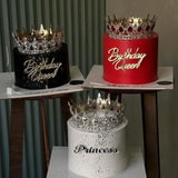 14Pcs Happy Birthday Cake Toppers For Women Princess Queen - Acrylic Cupcake Decor Side Decoration Kit - Girl Party Supplies