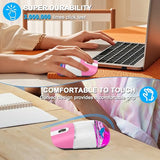 Wireless Mouse With Liquid Water Section & Floater Animal Portable Retro Silent Cute Aqua Mouse With Usb Receiver Lightweight 1000Dpi Optical Clear Water Mice For Laptop Pc Computer (Pink, Dolphin)
