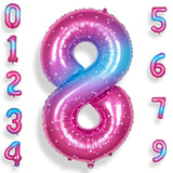 40" Number 8 Starry Foil Balloon for 8th Birthday or Anniversary