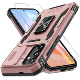 Samsung Galaxy S25+ Plus Case with Slide Camera Cover, Screen Protector, Kickstand