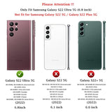 Dual Layer Protective Heavy Duty Cell Phone Cover for Samsung Galaxy S22 Ultra 5G - Military Grade Protection Bumper with Screen Protector - Black