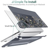 Case For M4/M3/M2 Macbook Air 13.6 Inch Case 2025 2024 2022, Fit Model A3240/A3113/A2681, Laptop Hard Shell With Keyboard Cover Compatible With Macbook Air 13 Inch, Golden Flowers & Herbs