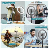 12" Ring Light With Tripod Stand And Phone Holder,Selfie Led Lighting With 62" Phone And Stand,Circle Ringlight For Photography,Tik Tok And Youtube,Compatible With Iphone, Android And Cameras