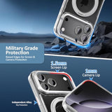 Phone Case Design For Iphone 17 Pro With Stand, Compatible With Magsafe, Anti-Yellowing Magnetic Case For 17 Pro, Military-Grade Drop Protection, Anti-Fingerprint Protector, Clear