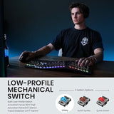 Perixx PERIBOARD-835BR Wireless Ergonomic Mechanical Keyboard - RGB Backlit -