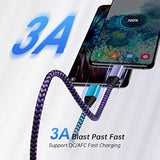 Android Auto Usb C Cable Type C Charger Usb Data Transfer Cable Fast Charging For Samsung Galaxy S25 Ultra/S25+/S24Fe/A23/A25/A26/A16/A15/A35/A55/S24 Ultra/S23Fe/S23 Ultra/S22/A53/A14/A13, 3Ft 2Pack