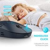 Bluetooth Wireless Mouse, Dual Mode Rechargeable Silent Computer Mice With 2.4