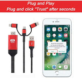 3 In 1 Hdmi Cable Adapter Type C/Micro Usb/Phone Mhl To Hdmi Mirroring Phone T