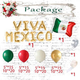 Mexico Balloon Arch Garland Kit, 154 Pcs Green White Red Gold Mexico Flag Viva Foil Balloons For Mexico Independence Day Jdia De La Independencia Theme Birthday 16Th September Party Decoration (Green)