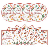 40Pcs Merry Christmas Paper Plates And Napkins - 9Inch Dessert Plate For Cake Salad Fruit Pizza,Disposable Decoration Supplies For Christmas Birthday Party, Serve 20 Guests