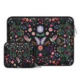 MOSISO Laptop Case 13.3 inch, 13-14 inch Laptop Sleeve Bag Compatible with MacBook Air/Pro 13/Pro 14, HP Dell Acer ASUS Lenovo, Neoprene Hummingbird Plants Flowers Computer Bag with Small Case, Black