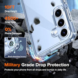 3-in-1 Case for Galaxy S25 5G with 2-Pack Screen Protectors - Clear & Slim