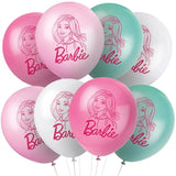 Barbie Assorted Colors 12" Latex Balloons - 8ct