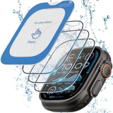 3 Pack Screen Protector For Apple Watch Ultra 2 49Mm Tempered Glass,Easy And Quick Installation With Auto Alignment,Waterproof Hd Screen Protector For Iwatch Ultra 3/Ultra 2/Ultra 49Mm