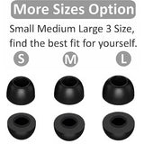 Memory Foam Ear Tips Noise Canceling Foam Ear Tip Compatible With Earfun Air Pro 3 / Air Pro 2 / Earfun Air, No Silicone Eartips Pain, Fit In Charging Case, 3 Pairs (S/M/L, Black) 214Efb3