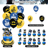 Bat Hero Party Set with Banner, Cake Topper, Cupcake Toppers, and 18 Balloons