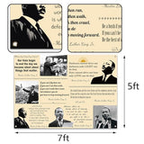 Martin Luther King Jr. Day Photo Booth Backdrop for Bulletin Board Decorations History Famous Quote MLK Day Decor Inspiration School Classroom Wall Decor (7×5ft)
