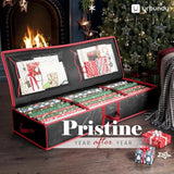 Heavy Duty Wrapping Paper Organizer - Black Christmas Storage Bag For Gift Bags & Decorations