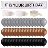 49PCS "It Is Your Birthday." Party Kit – The Office-Themed Banner, Balloons, Streamers & Tape for Funny Husband Birthday Decorations