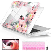 Laptop Case For Macbook Air 13 2020 2019 2018 With Touch Id & Retina Display Floral Series Hard Shell With Keyboard Cover Screen Protector For New Mac Air 13.3 Inch A2337 A2179 A1932, Beautiful Floral