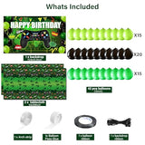 55pcs Video Game Birthday Decorations Set with Backdrop, Table Covers & Balloons