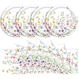 40 Pcs Wildflower Plates And Napkins Party Supplies, Floral Paper Plates Napkins Wildflower Baby Shower Decorations Tableware For Spring Summer Picnic Wedding Birthday Tea Party Serves 20