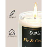 Scented Soy Candles, 7Oz In White Frosted Jar - 50-Hour Burn Time, Aromatherapy Candle For Home Decor, Cozy Gifts For Any Occasion,Ideal Gifts For Women(Fir Cedar)