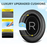Replacement Ear Cushions For Bose Quietcomfort 45 (Qc45)/Quietcomfort Se (Qc Se)/New Quiet Comfort Wireless With Soft Protein Leatherette Ear Cushions And Acoustic Foam Earcups (Black)