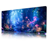 Mushroom Mouse Pad - Large Gaming Anime Desk Protector, Non-Slip Rubber Base, 35.4'X15.7'