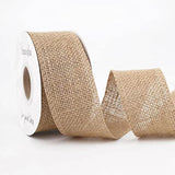 2 Inch Wide 10 Yards Burlap Ribbon Natural Color, Natural Jute Burlap