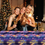 3-Piece Happy New Year 2026 Tablecloth Set 54x87 Inch for Party Decor