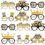 12pcs New Year 2026 Glasses Photo Booth Party Favors