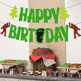 Birthday Banner Theme For Kids Boy Girl Women Men Happy Birthday Baby Shower Party Supplies Green Glitter Sparkly Decorations